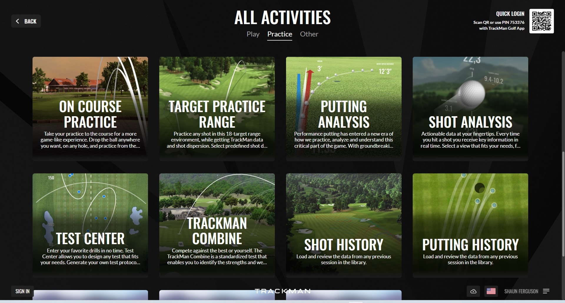 TPS 9 All Activities 2 Trackman Performance Software 9 - All Activities screengrab 2