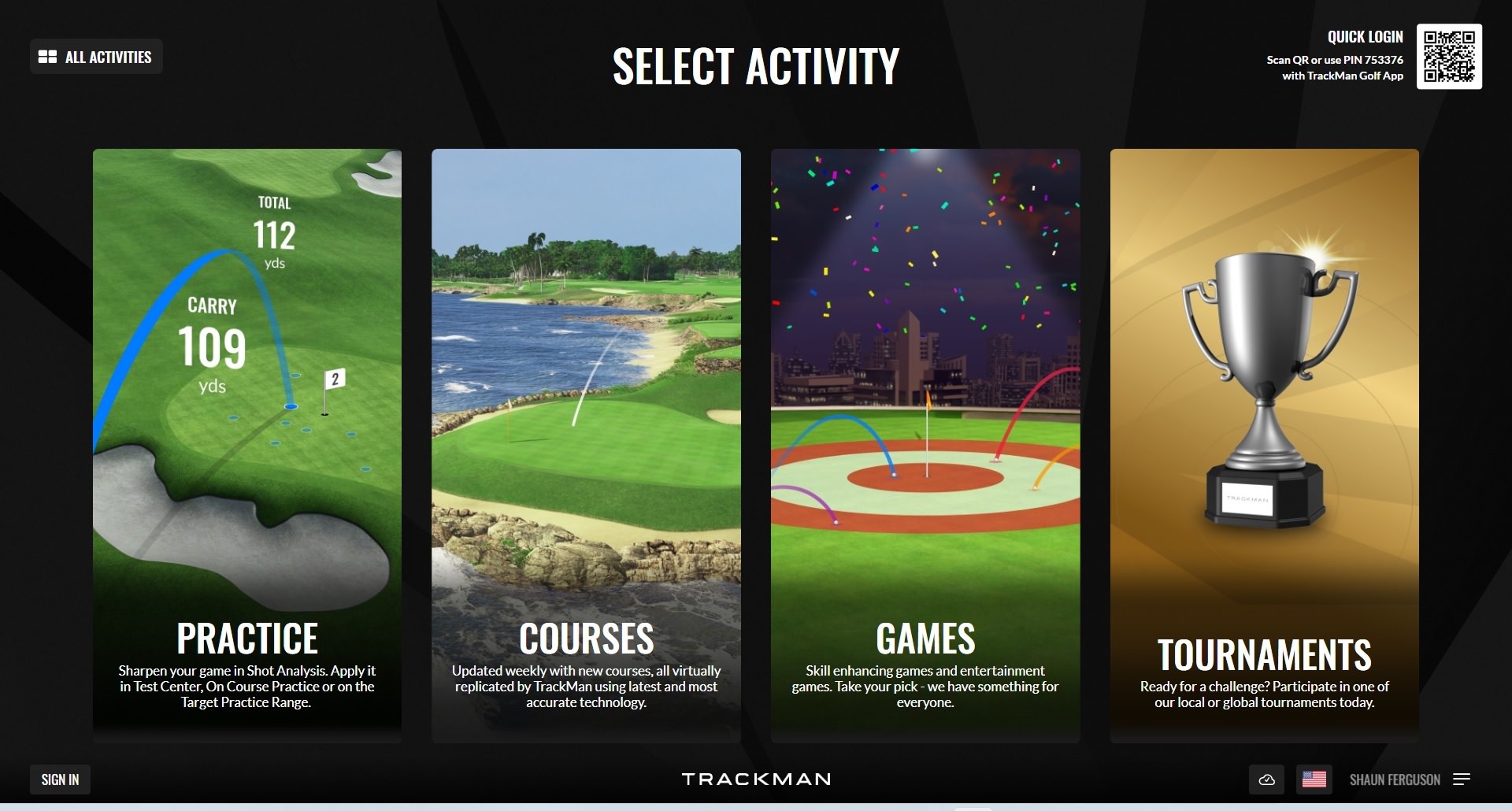 TPS 9 Home Trackman Performance Software 9 - Home screengrab